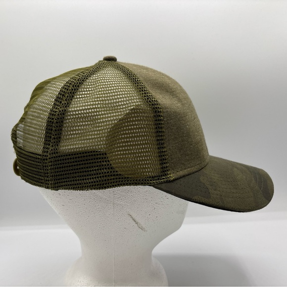 Dri Duck Pique Trucker Cap 3358 Unisex Olive/Camouflage Adjustable Baseball Hat - Picture 5 of 8